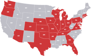 Map of Contegra Projects Across the United States