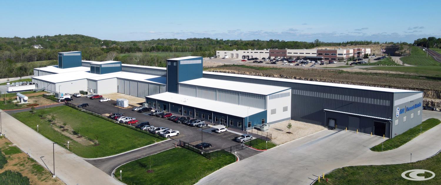 Aerial image of Precoat Metals Production Facility in Washington, MO